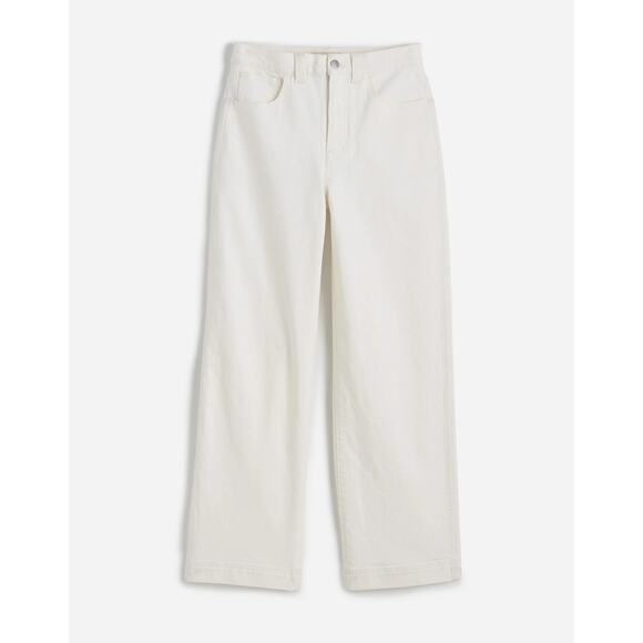 Madewell The Perfect Vintage Wide-Leg Crop Jean White Size 27 - Picture 5 of 9